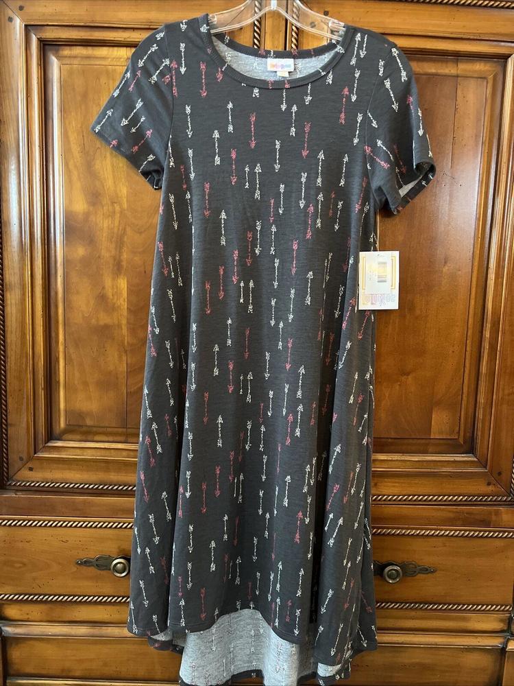 New With Tags LuLaRoe Carly XXS High Low Dress Arrow Pattern